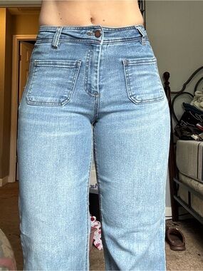 Stretchy High rise straight leg jeans size 0